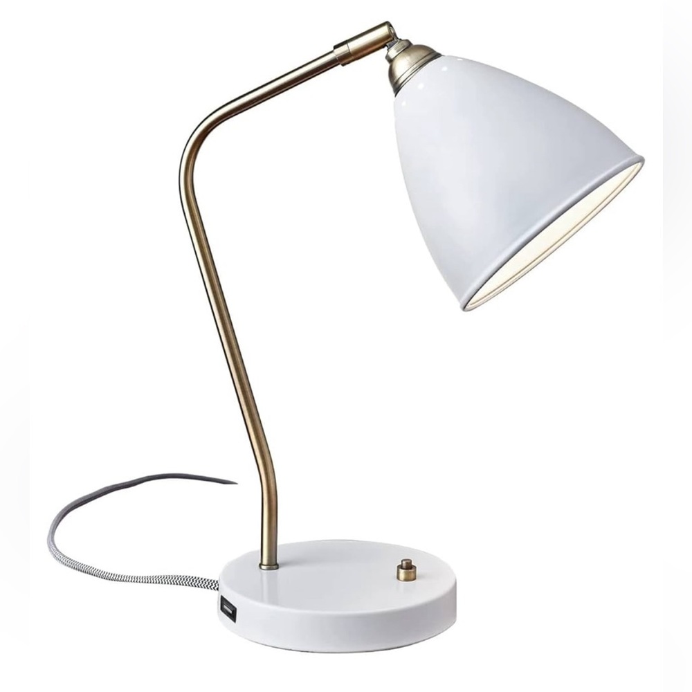 Adesso 16"-21" USB Desk, One Light Table Lamp PAIR AVAILABLE SOLD INDIVIDUALLY